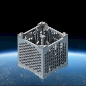 A Render of the stowed configuration of the CubeSat